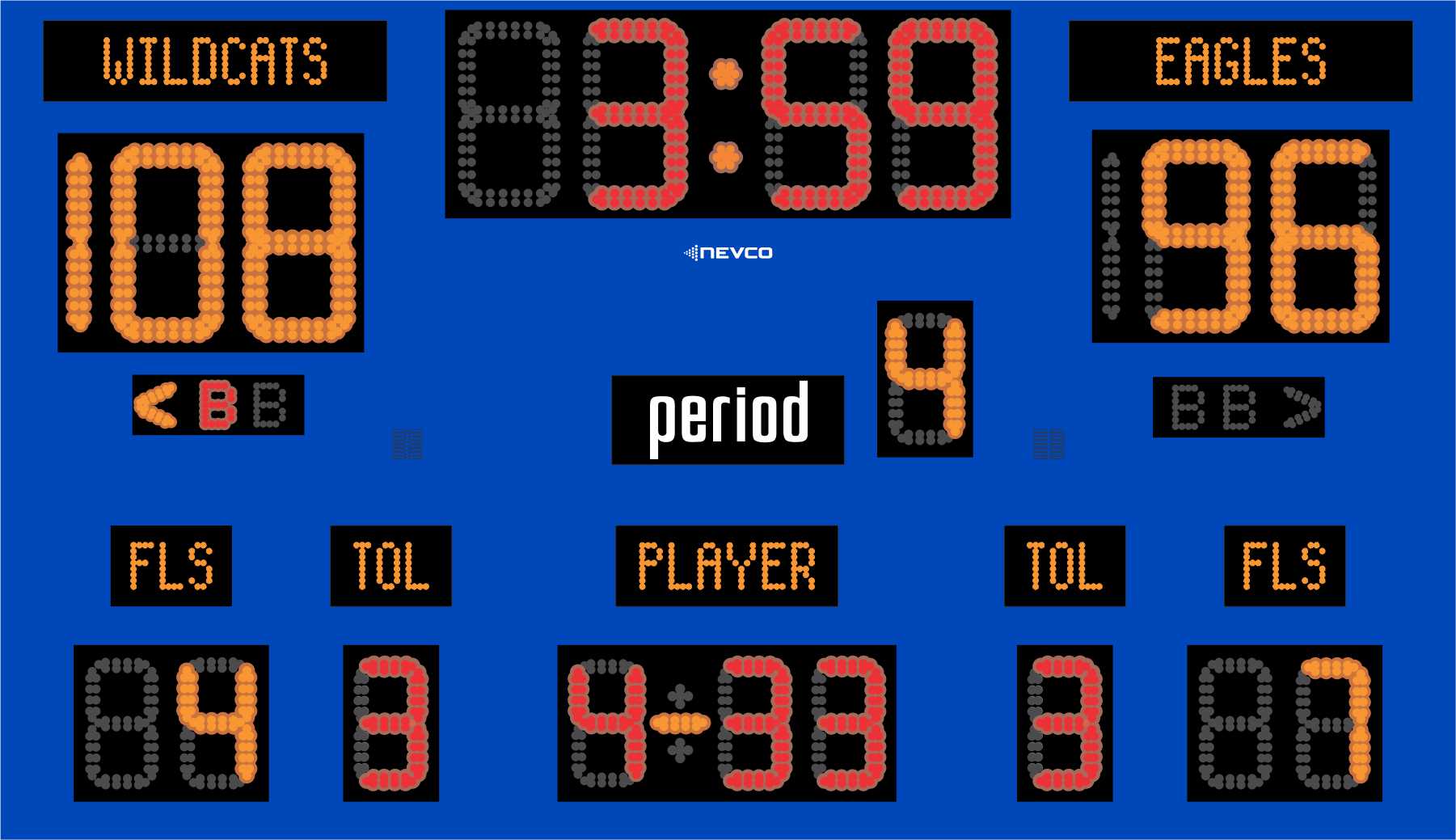 echtgenoot Stal Piepen Basketball Scoreboard With LED Digital Displays | Model 2785