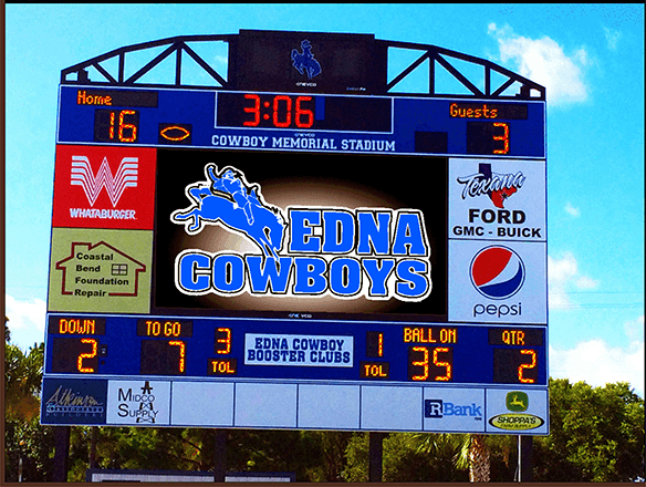 Football Field Scoreboard - 16' Wide Stadium Scoreboards