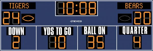 Football Scoreboards & Time Systems - NEVCO